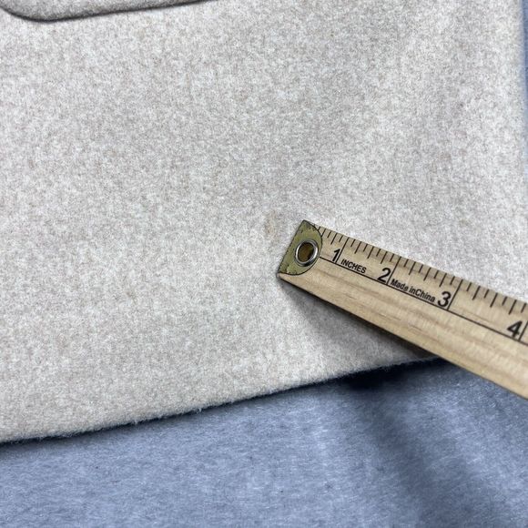 Zara Overcoat Womens Size Medium Beige One Button Coat Jacket Polyester Pockets - Picture 12 of 13